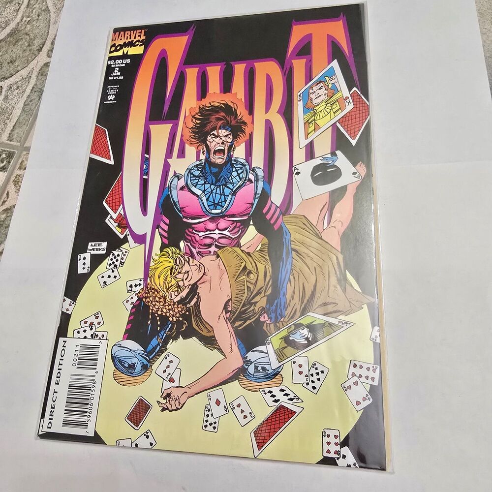 Gambit #2 Marvel 1993 X-Men Lee Weeks Cover Direct Edition